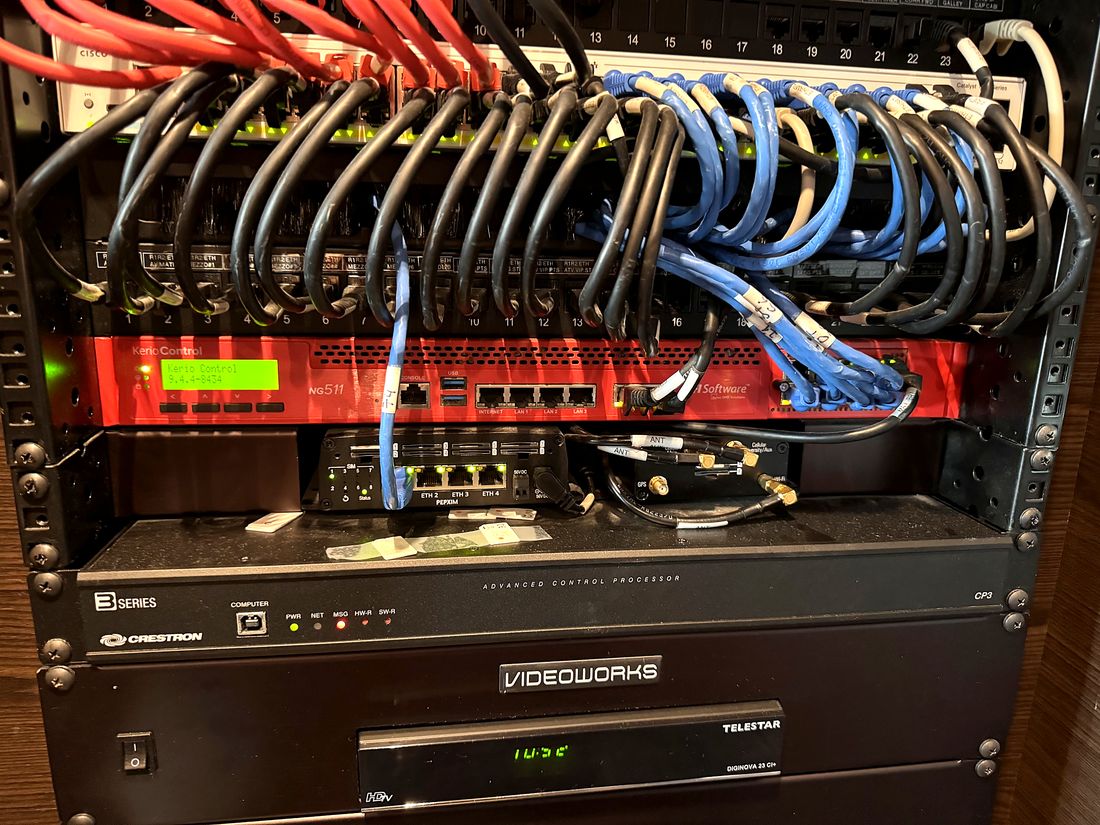 Audio-visual and automation rack